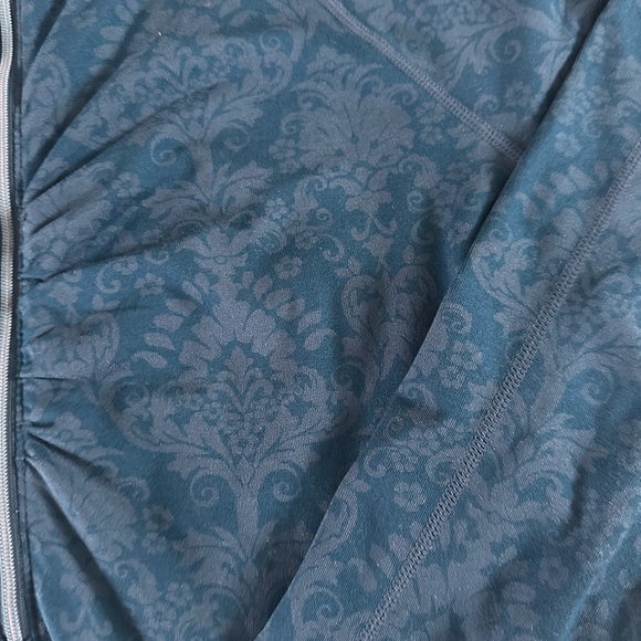 Athleta Women’s Quarter Zip Pull Over Size Medium Paisley Deep Teal Green - Picture 4 of 4